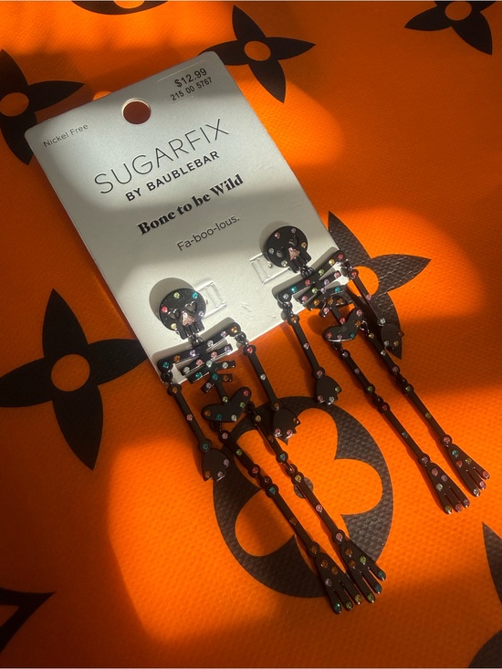 sugarfix Jewelry - Sugar fix by BaubleBar Black Stud Skelton Earrings